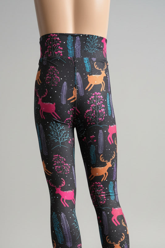 Winter Reindeer soft touch leggings