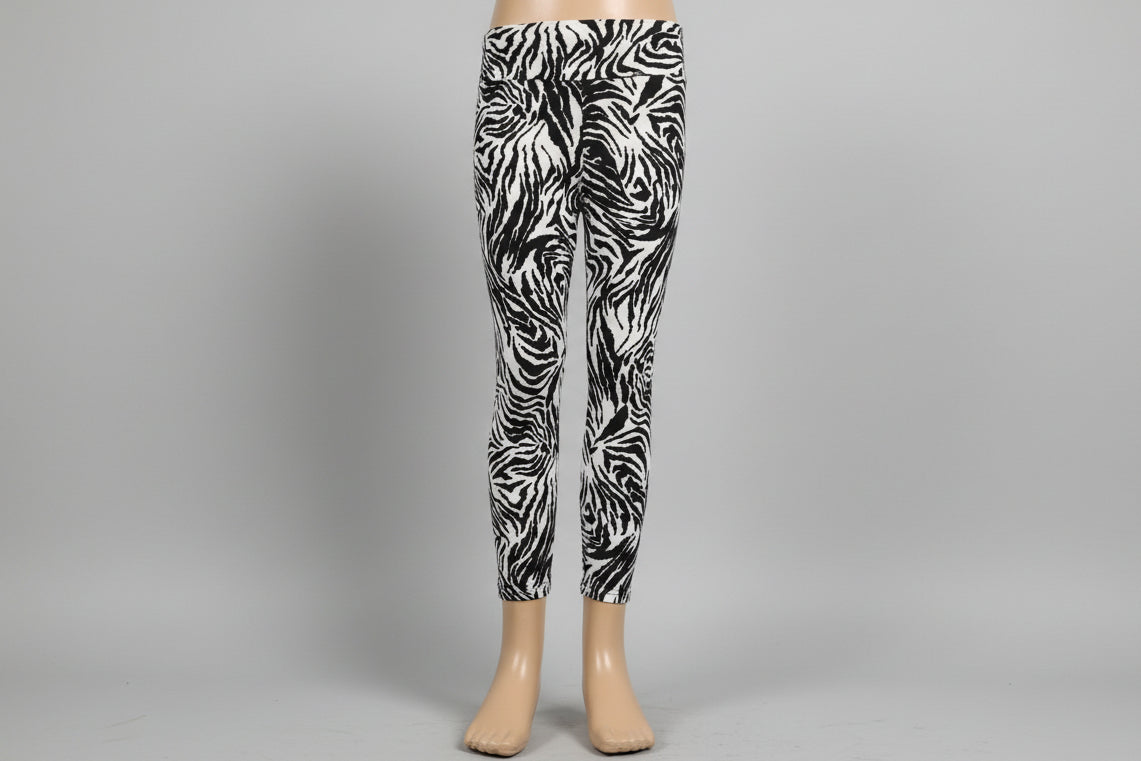 Zebra black & white full length leggings