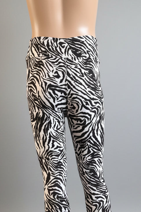 Zebra black & white full length leggings