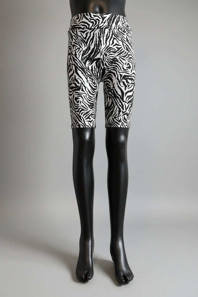 Zebra soft touch shorts