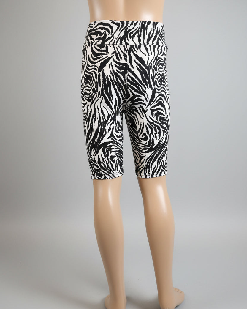 Zebra soft touch shorts