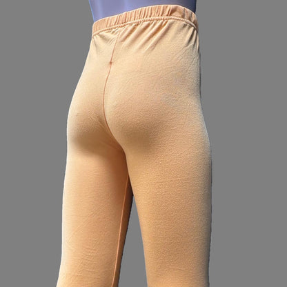 Solid yellow full length stretch leggings